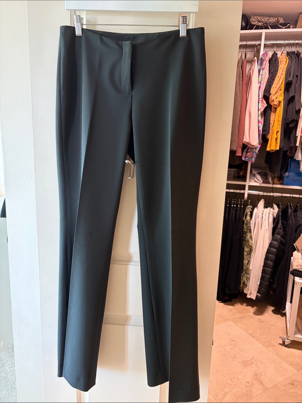 Women's Theory Straight-Leg Black Pants